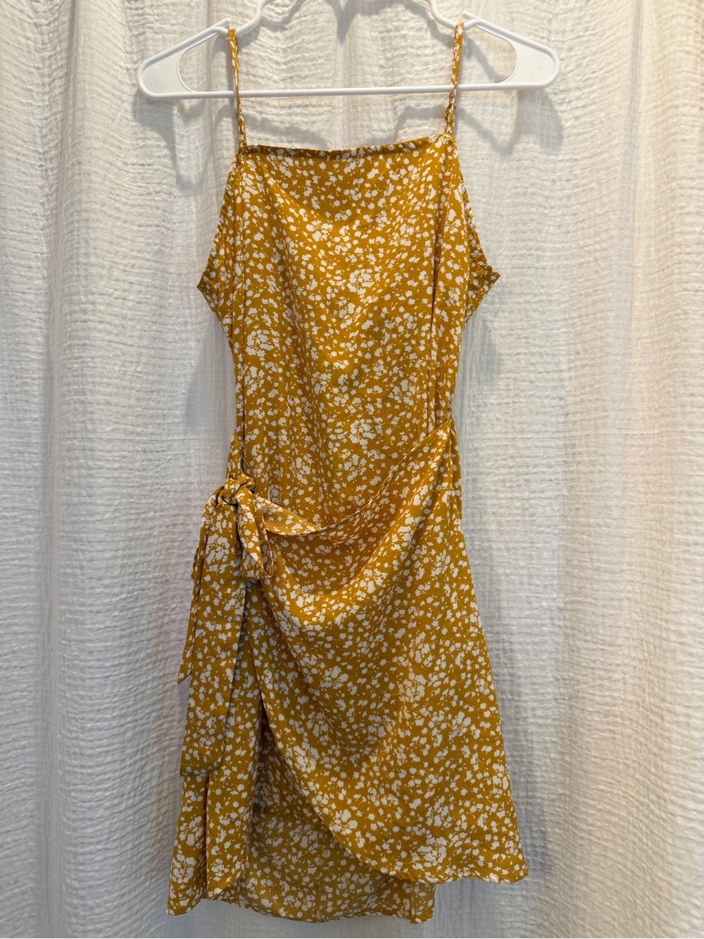 LIZAFUL Ditsy Floral Faux Wrap Mini Dress US 8 Medium